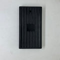 ABS Enclosure Box For WiFi Router - a rectangular black plastic case with a vertically ribbed surface and a single small circular hole at the top.