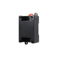 ABS Plastic Electronic Project Box 82×54×32mm – Waterproof DIY Enclosure With Screws For PLC, Controller & Instrument Housing - a black rectangular plastic enclosure with mounting tabs and a red internal component visible at the top.