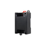 ABS Plastic Electronic Project Box 82×54×32mm – Waterproof DIY Enclosure With Screws For PLC, Controller & Instrument Housing - a black rectangular plastic enclosure with mounting tabs and a red internal component visible at the top.