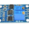 AD620 Instrumentation Amplifier Module - a blue rectangular circuit board with three integrated circuits, two blue potentiometers, and side pin headers.