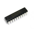 ADC0804 Single Channel 8 Bit Analog To Digital Converter DIP IC - shown as a black 20-pin integrated circuit with silver pins on a white background.