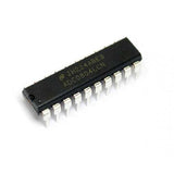 ADC0804 Single Channel 8 Bit Analog To Digital Converter DIP IC - shown as a black 20-pin integrated circuit with silver pins on a white background.