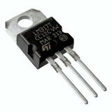 Adjustable Voltage Regulator LM317 - a black three-pin electronic component with a metal mounting tab and printed text on its face.