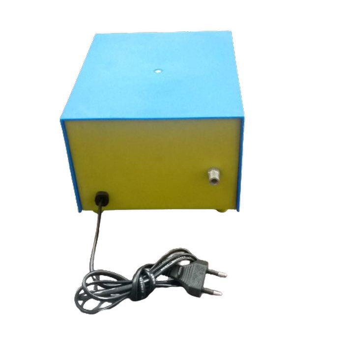 Advance Payment Kada 850G Gas Compressor For Natural Gas Pump - a blue and yellow box-shaped device with a power cord, a plug, and a single metal port on the front panel.