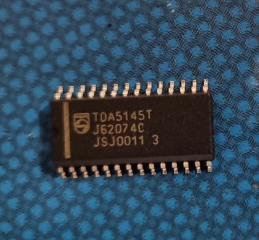 Advance Payment Pre Booking TDA5145T Brushless DC Motor Drive For Medical Machines - a black rectangular integrated circuit chip with 24 metal pins, shown in a close-up top-down view.