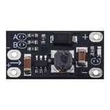 AL253 Boost Converter For Internet Router 5V 9V 12 DC Output Mini Converter Boost Step Ptcl D Link Tp Link - a small black rectangular electronic circuit board with a central inductor, capacitors, and four circular mounting holes.