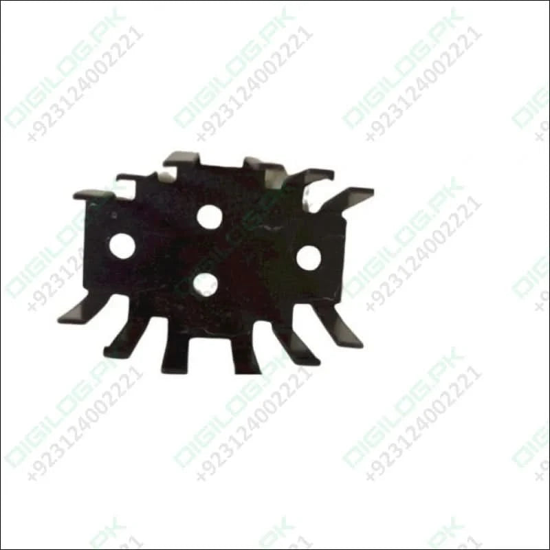 Black anodized aluminum heatsink with fins for RD-91 and TO-3 transistors