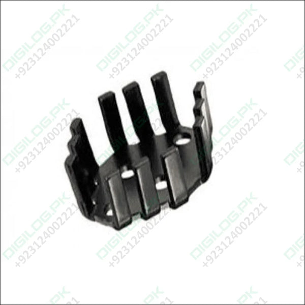 Black anodized aluminum heatsink for TO-3 package and RD-91 transistor applications