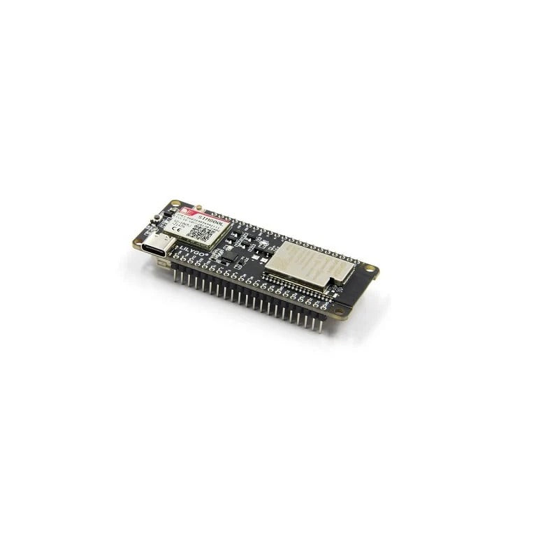 AM-036 TTGO T-Call V 1.4 ESP32 + SIM800L Module (Faulty) - a black rectangular development board featuring a USB-C port and a SIM800L module.