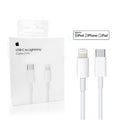 Apple Iphone Charging Cable USB c To Lightning 1 Meter - shown as a white cable with a USB-C and Lightning connector next to its white retail box.