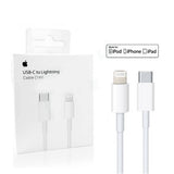 Apple Iphone Charging Cable USB c To Lightning 1 Meter - shown as a white cable with a USB-C and Lightning connector next to its white retail box.