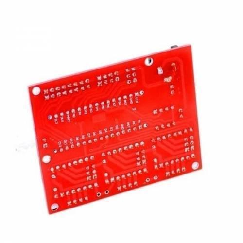 Arduino Nano CNC Shield V4 Expansion Board Stepper Motor Driver Board - the bottom side of the red rectangular printed circuit board with visible through-hole solder pads.