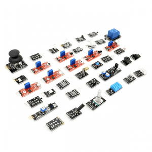 Arduino Sensor Kit 37 In 1 Sensors Kit For Arduino - a collection of various electronic sensor modules with pins, potentiometers, and components.