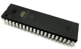 ATMEGA32 ATMEGA32A Atmega 32 - a black rectangular microcontroller chip with 40 metallic pins, shown from an angled perspective on a white background.