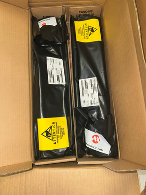 ATMEGA328P-U Microcontroller | High-performance MCU | Digilog.pk - shown in two black, sealed anti-static tubes with yellow warning labels and Microchip branding inside a cardboard box.