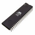 Atmel AT89C51 Microcontroller - a black rectangular integrated circuit with two rows of metal pins and white text printed on the top surface.