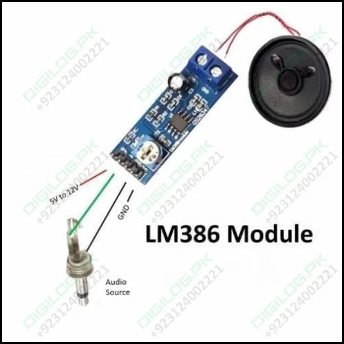 Audio Amplifier Module Lm386 5-12v 10k Adjustable Resistance