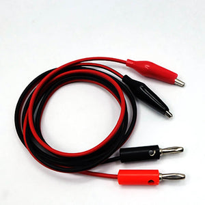 Banana Clip Wire High Quality - a pair of red and black test leads with alligator clips on one end and banana plugs on the other.