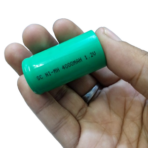 Battery 1.2V 2000mAh (sc) - shown as a green cylindrical SC Ni-MH battery held in a hand, with the text "SC NI-MH 4000MAH 1.2V" printed on the side.