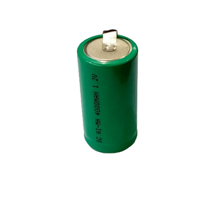 Battery 1.2V 2000mAh (sc) - a green cylindrical rechargeable battery with a metal tab on the top terminal and text printed on the side.