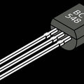 BC548 NPN Transistor – Versatile And Reliable Transistor - a black, semi-cylindrical electronic component with three metal pins and the text "BC 548" printed on its flat top surface.