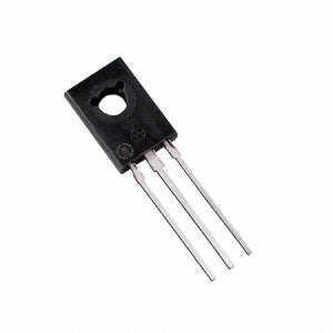 BD140 PNP Transistor - a black three-pin electronic component with a mounting hole at the top, shown in a studio product shot.