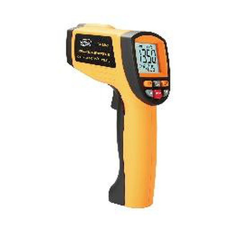 BENETECH GM1350 Infrared Thermometer - yellow and grey infrared thermometer gun with backlit display