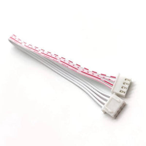 Best 4 Wires 2.54mm Pitch Female To Female JST Xh Connector Cable Wire 6 Inch - a white four-wire cable with a female connector at each end.