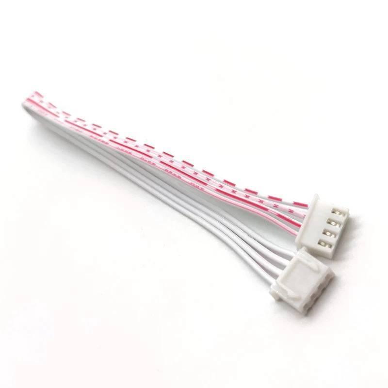 Best 4 Wires 2.54mm Pitch Female To Female JST Xh Connector Cable Wire 6 Inch - a white four-wire cable with a female connector at each end.