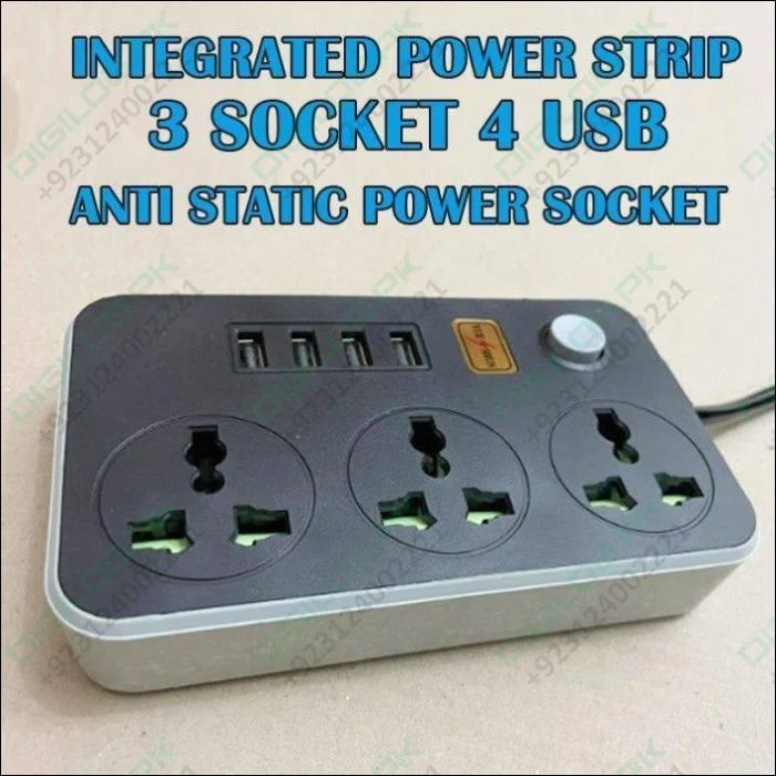 Yue Shun Power Socket Adaptor Charger Stop Kontak 4 Usb 3