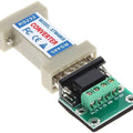 Bi Directional Communication Data RS232 To RS485 Serial Converter STM485S - a beige DB9 connector attached to a green terminal block adapter.