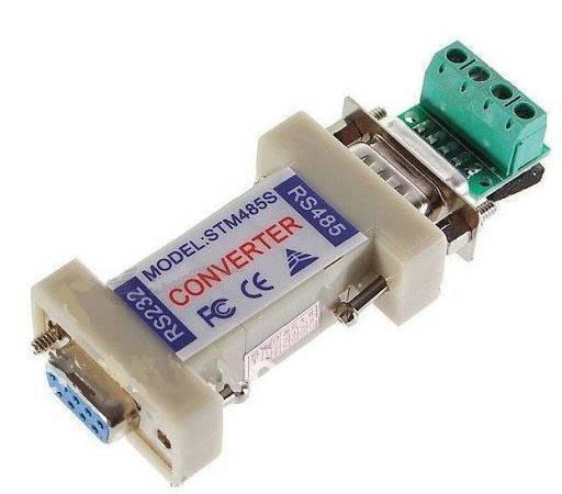 Bi Directional Communication Data RS232 To RS485 Serial Converter STM485S - shown as a beige unit with a DB9 port and a green four-pin terminal block.