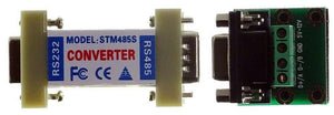 Bi Directional Communication Data RS232 To RS485 Serial Converter STM485S - shown from two angles, featuring a DB9 connector and a four-pin terminal block.