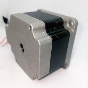 Bipolar NEMA23 1A Stepper Motor 4 Wire Stepper Motor - a grey metal stepper motor with a black laminated body and four wires extending from the rear.