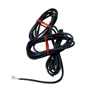 Black 1meter Solderable Wire Hard Wires For Wiring Jumper Wire Wiring Cable - shown as a coiled length of black wire secured with two red rubber bands.