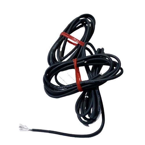 Black 1meter Solderable Wire Hard Wires For Wiring Jumper Wire Wiring Cable - shown as a coiled length of black wire secured with two red rubber bands.