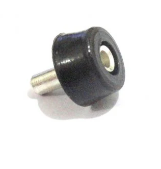 Black 2mm Banana Socket Solderable PCB Mount Type For Electronics Lab - a single black cylindrical socket with a metal connector pin extending from the base.