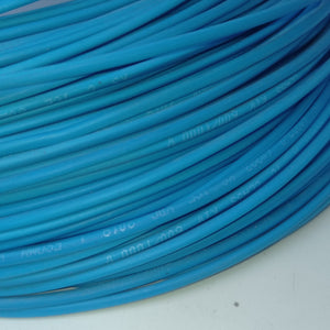 Blue 1.5mm Heat Resistance High Temperature Wire - shown as a close-up, coiled stack of blue insulated electrical wire with printed text markings.