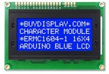 Blue Color 1604A LCD 16x4 LCD Display 1604 LCD Display - a rectangular module with a blue backlit screen displaying four lines of white text and a row of pins at the top.