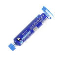 Blue Mechanic UV Curable 10CC Solder Mask Ink PCB Fixing Repairing Welding Oil Paint Prevent Corrosive Arcing - cylindrical syringe containing 10CC of repair oil with a screw-on cap, isolated on a white background.