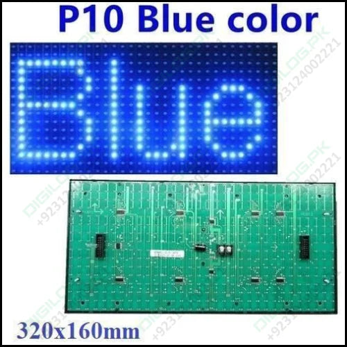 Blue P10 Outdoor Led Display Panel Module 5v 32x16 Hub12