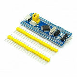 Blue Pill Clone GDS32F103C8T6 STM32F103 Clone - a blue development board with a micro-USB port, a reset button, and two strips of yellow header pins.
