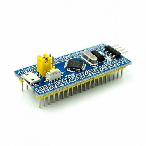 Blue Pill Clone GDS32F103C8T6 STM32F103 Clone - a blue rectangular microcontroller board featuring a micro-USB port, a reset button, and header pins.