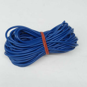 Blue Solderable Wire Flexible Wires For Wiring Jumper Wire Wiring Cable - shown as a neat, circular coil of solid blue wire secured with a red rubber band.