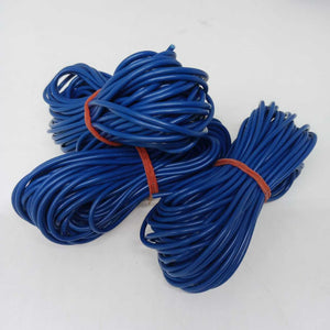 Blue Solderable Wire Flexible Wires For Wiring Jumper Wire Wiring Cable - shown as three separate coils of blue insulated wire secured with orange ties.