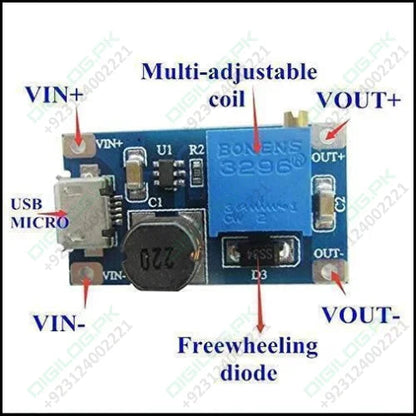 Boost Converter 2a Mt3608 Module Dc-dc Step-up Micro Usb