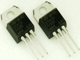 BTA16 TRIAC Thyristor | High-quality Electronics Components - two black, three-pin electronic components with metal heatsink tabs, each labeled BTA16 600B.