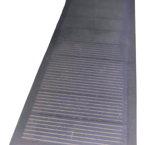 Buy 6V Mini Solar Cell Solar Module | Monocrystalline Solar Panel For DIY Projects At Digilog.pk - a rectangular, dark grey monocrystalline solar panel with a grid of thin horizontal conductive lines.