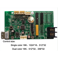 Bx-u2l P10 LED Signs Control Card, P10 Display Module Control Card,single&double Color Advertising LED Panel Controller - a green rectangular circuit board featuring a USB port, multiple pin headers, a power terminal, and text specifications.