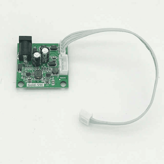 Ca-1250 Satellite Receiver Top Box Power Module Switching Power Supply Board 3.3V 5V 15V 20V Buy - a green rectangular circuit board with a black DC power jack, capacitors, and a white four-pin connector cable.